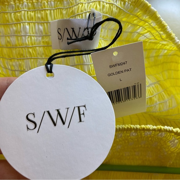 S/W/F Yellow Gingham Check Golden Path Babydoll Style Dress, NWT Sz L - Picture 12 of 16